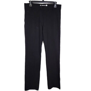 Betabrand Womens Classic Yoga Dress Pant Large Long Black Straight Leg Stretch